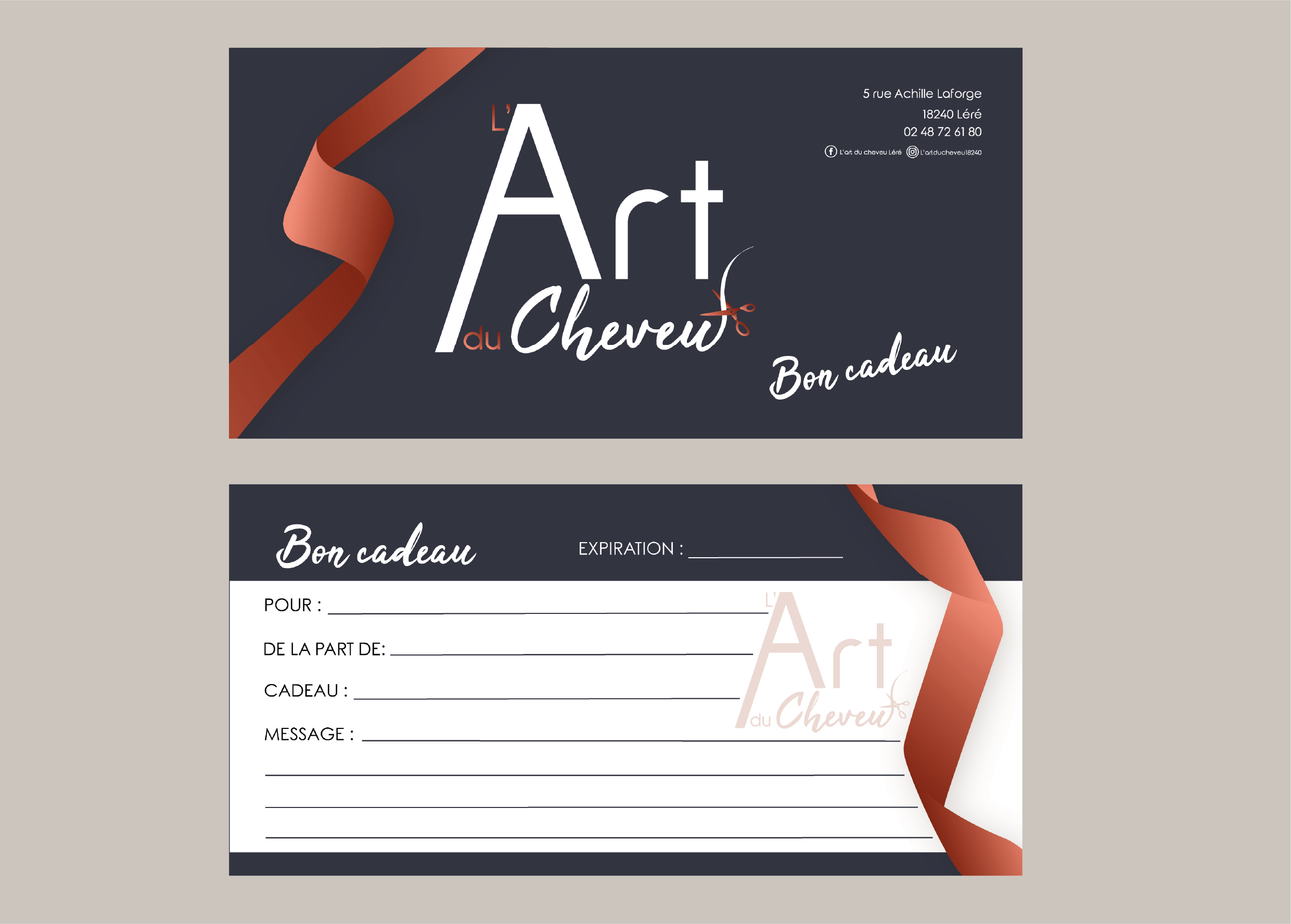 bon cadeau l'Art du Cheveu