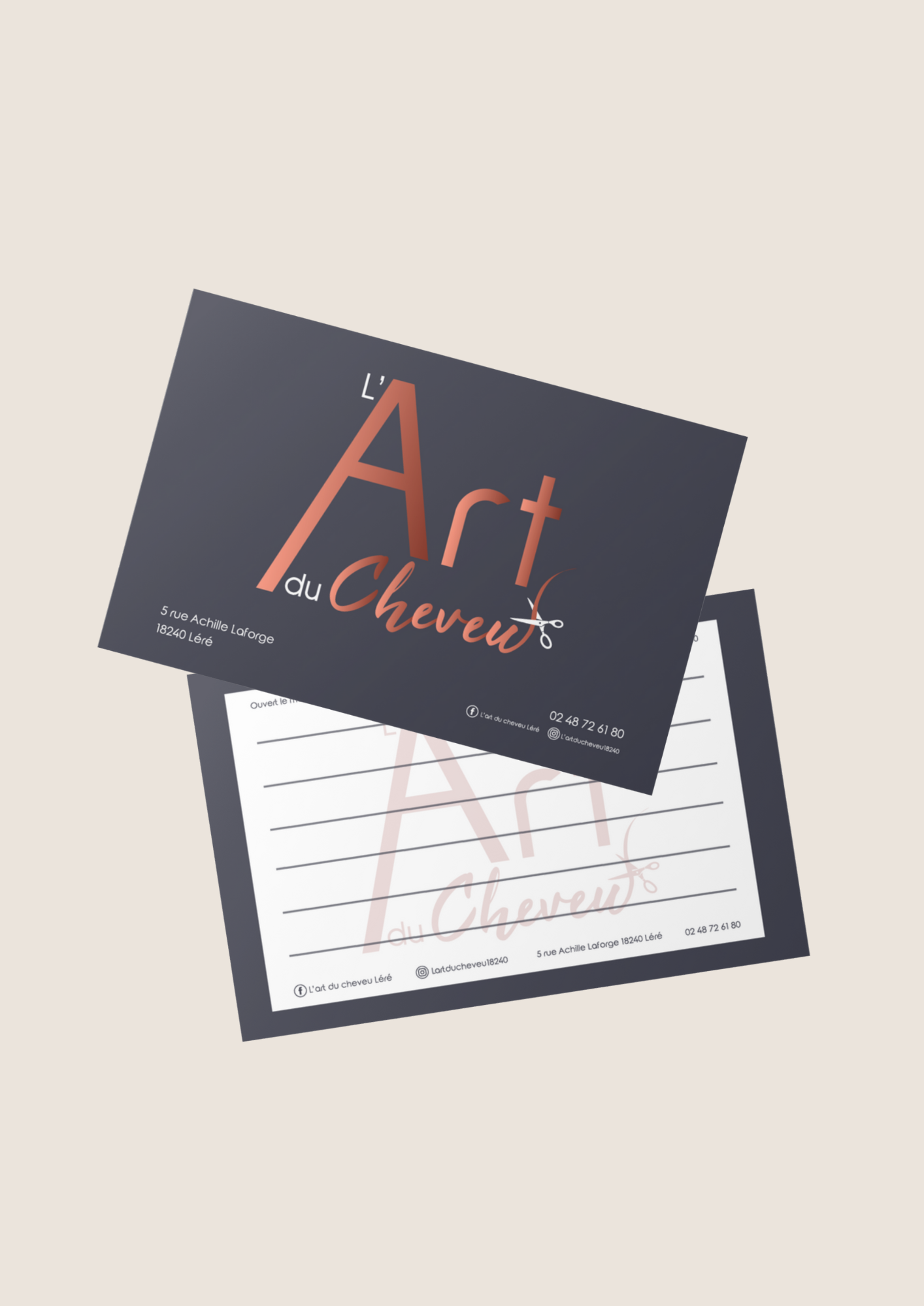 Carte visite l'Art du Cheveu